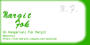 margit fok business card